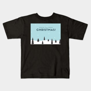 Wishing You a Merry Christmas Card Kids T-Shirt